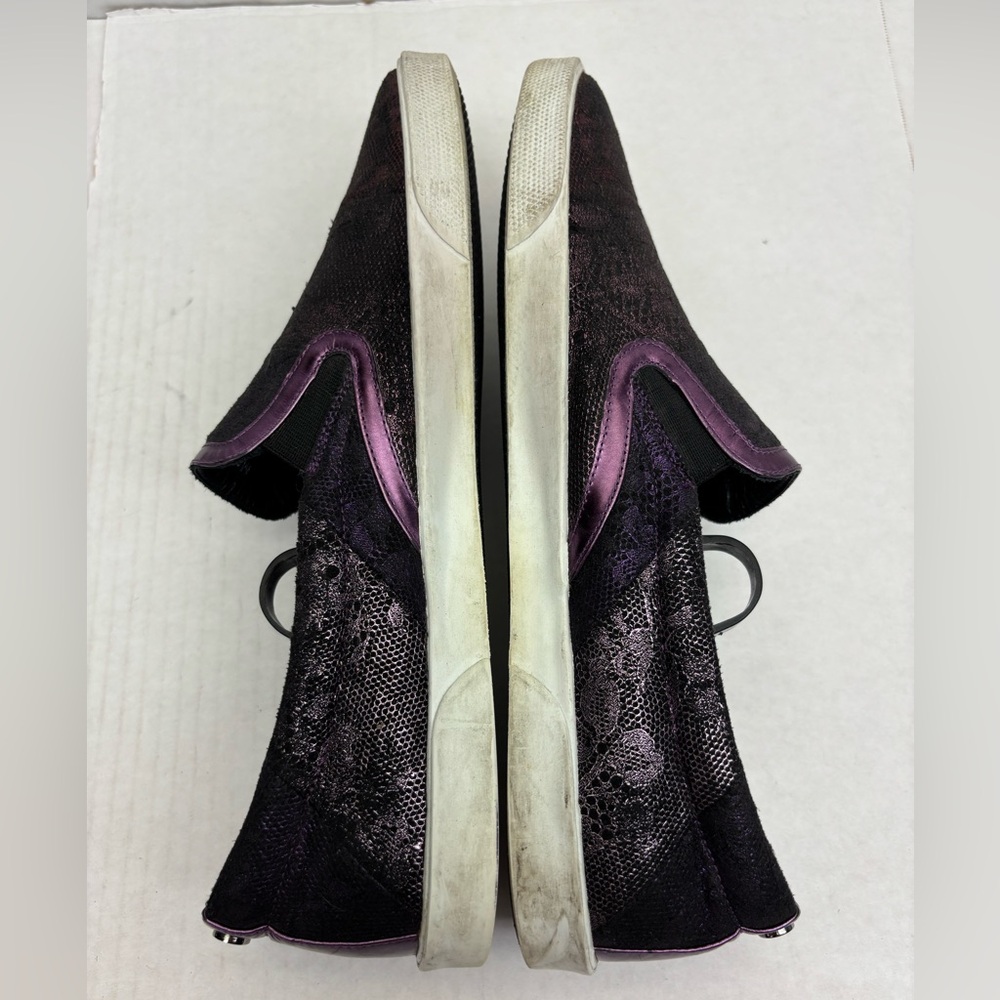 Jimmy Choo Iridescent Purple Slip-On Sneakers, SZ 40.5, box 32 - Picture 6 of 10